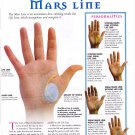 Reading your Mars Line Palmistry Chart  18"x28" (45cm/70cm) Poster