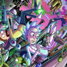 Rick and Morty 13"x19" (32cm/49cm) Polyester Fabric Poster