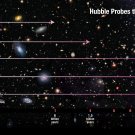 Hubble Probes the Early Universe Chart  18"x28" (45cm/70cm) Canvas Print