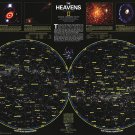 The Heavens Wall Map Chart  18"x28" (45cm/70cm) Canvas Print