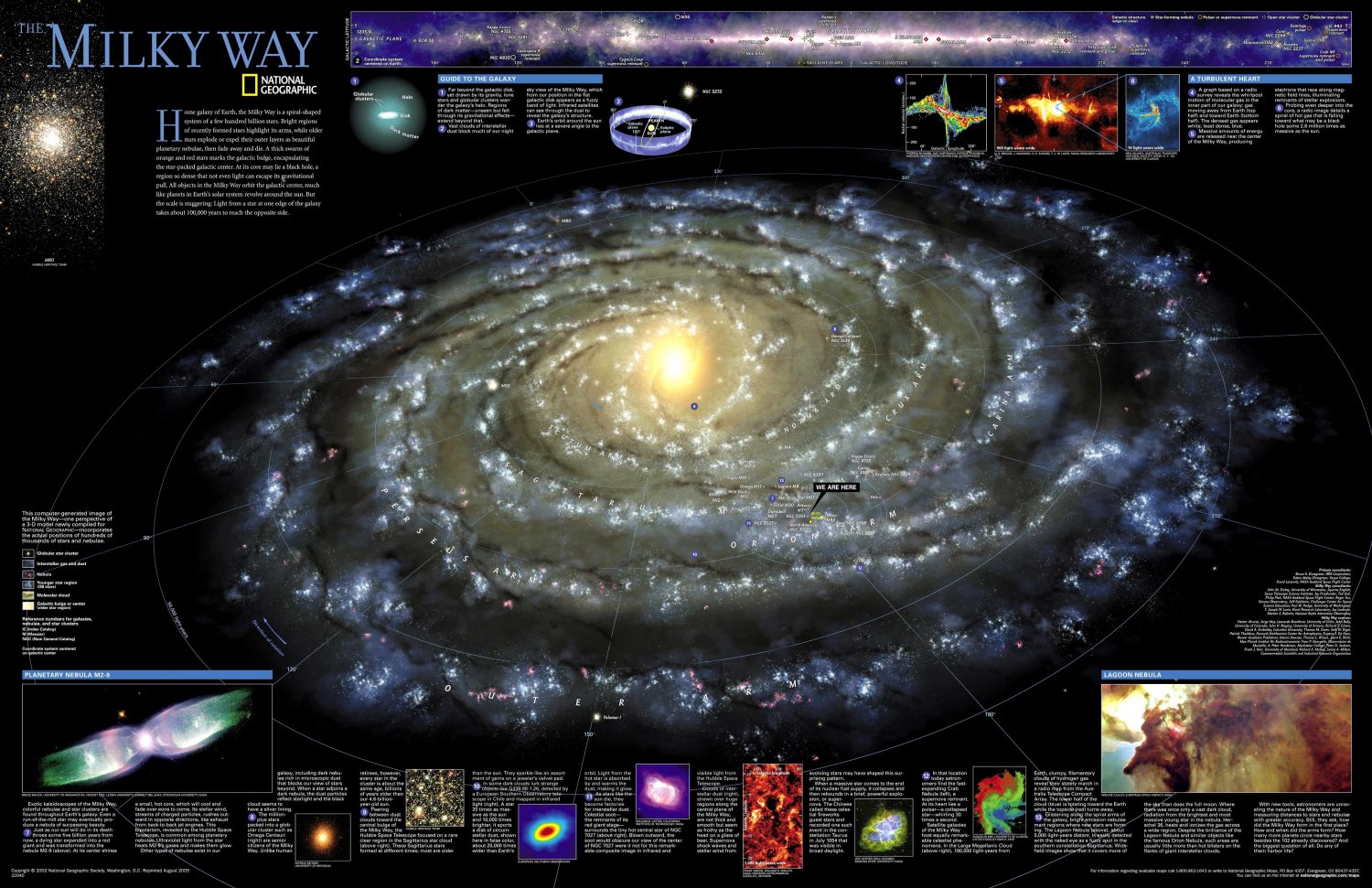 The Milky Way Galaxy Chart  18"x28" (45cm/70cm) Poster