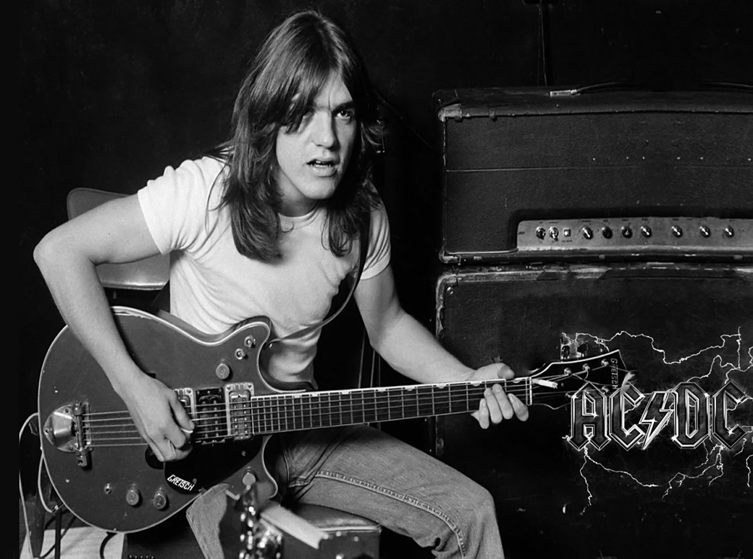 Malcolm Young  AC/DC  13"x19" (32cm/49cm) Polyester Fabric Poster