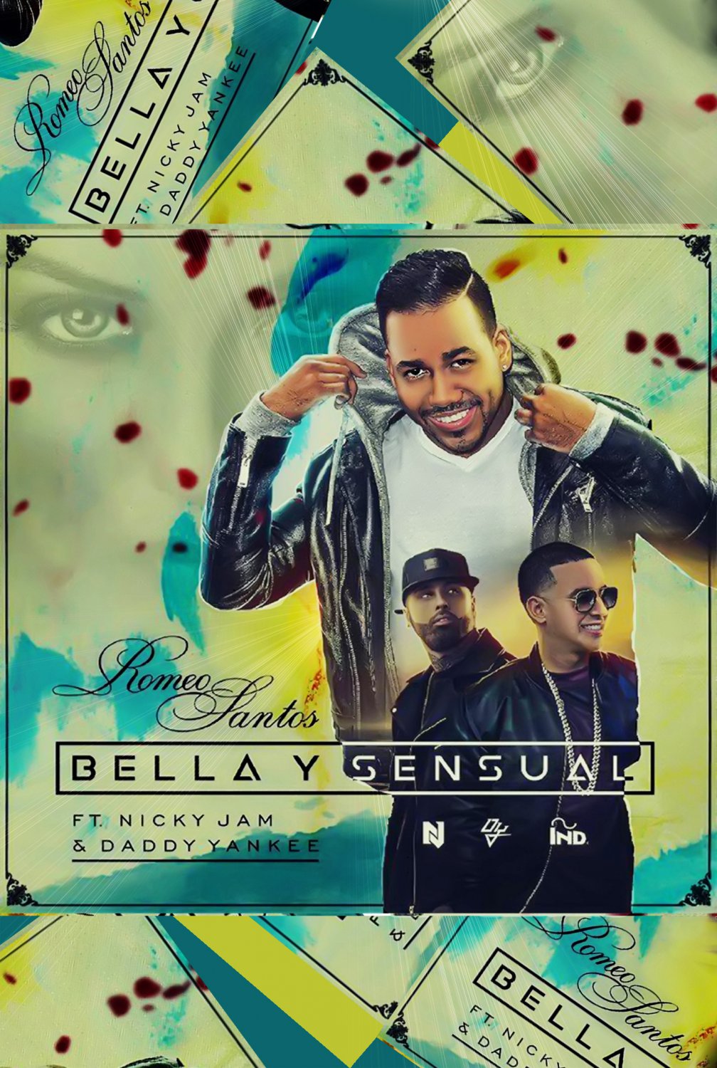 Romeo Santos Daddy Yankee Nicky Jam Bella y Sensual  13"x19" (32cm/49cm) Polyester Fabric Poster