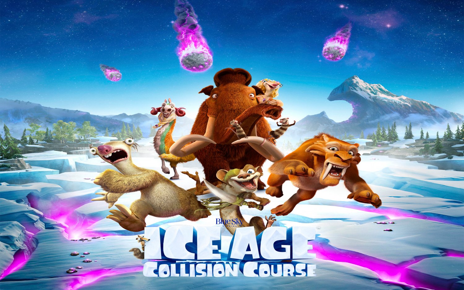 Ice Age 5 Collision Course 13"x19" (32cm/49cm) Polyester Fabric Poster