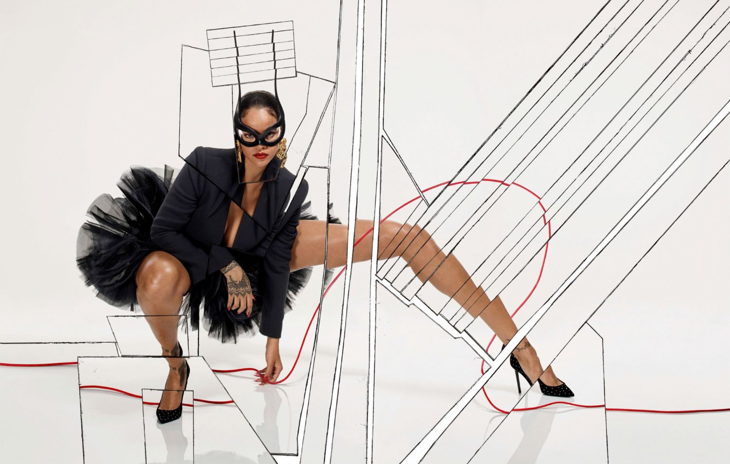 Rihanna 13"x19" (32cm/49cm) Polyester Fabric Poster