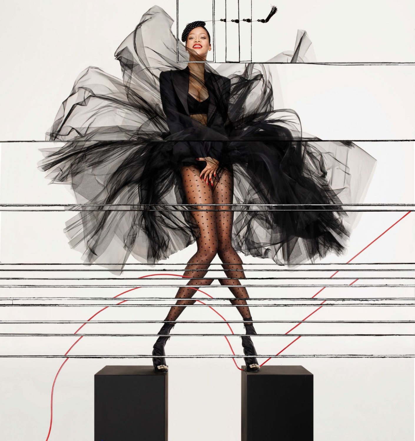 Rihanna 13"x19" (32cm/49cm) Polyester Fabric Poster