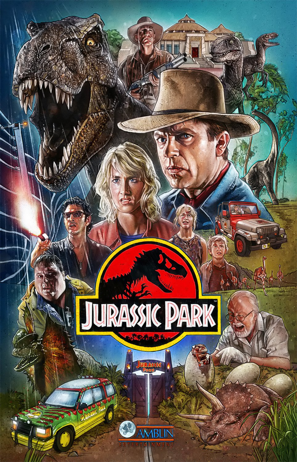 Jurassic Park  18"x28" (45cm/70cm) Canvas Print