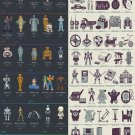 Evolution of Robots in Films Chart  18"x28" (45cm/70cm) Canvas Print