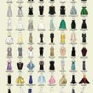 Oscar Dresses Academy Award Winners Chart  18"x28" (45cm/70cm) Poster
