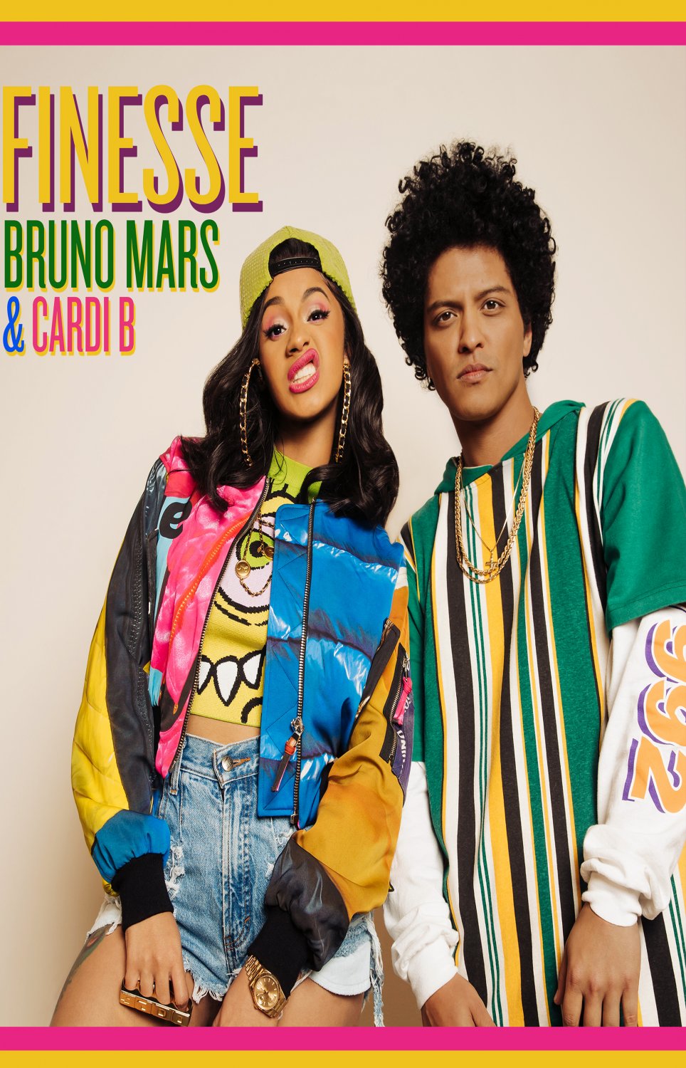 Bruno Mars  Finesse Remix  Cardi B 18"x28" (45cm/70cm) Canvas Print