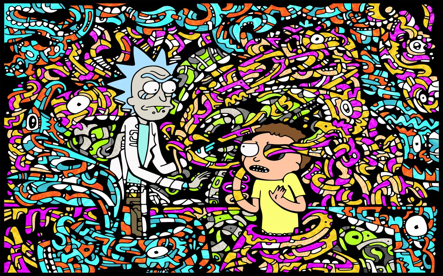 Rick and Morty  13"x19" (32cm/49cm) Polyester Fabric Poster