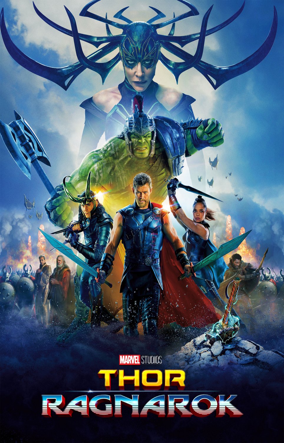 Thor Ragnarok Hulk Hela Loki 13"x19" (32cm/49cm) Polyester Fabric Poster