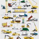 Big Builders and Other Mighty Machines Chart  13"x19" (32cm/49cm) Polyester Fabric Poster