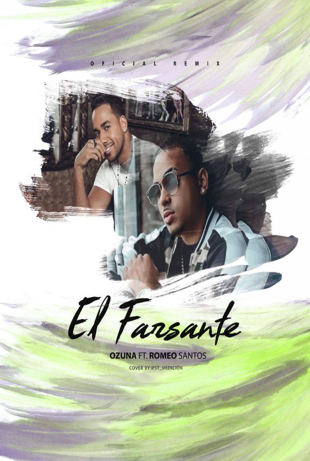 Ozuna Romeo Santos El Farsante 13"x19" (32cm/49cm) Polyester Fabric Poster