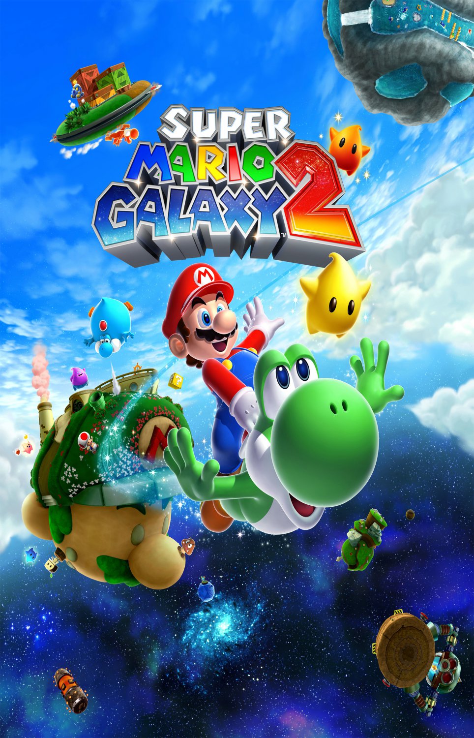 Super Mario Galaxy 2 Game 13"x19" (32cm/49cm) Polyester Fabric Poster