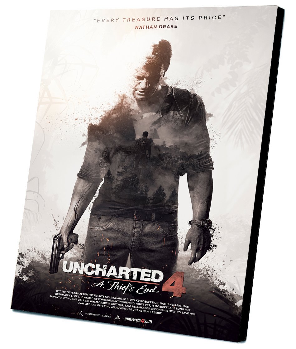 Uncharted 4 a Thief's End Game 12"x16" (30cm/40cm) Canvas Print