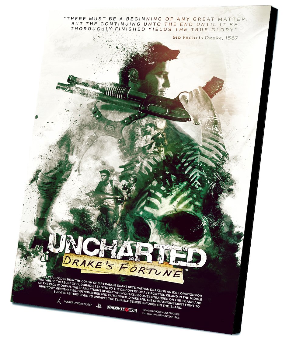Uncharted Drake's Fortune Game 12"x16" (30cm/40cm) Canvas Print