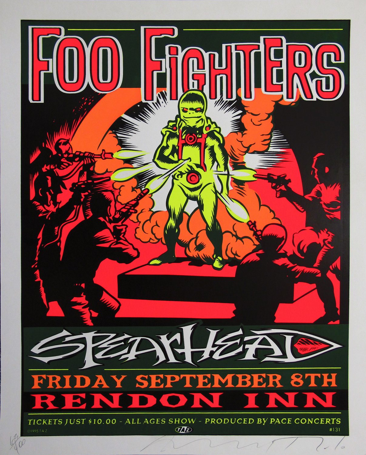 Foo Fighters Spearhead Rock Concert 13"x19" (32cm/49cm) Polyester Fabric Poster