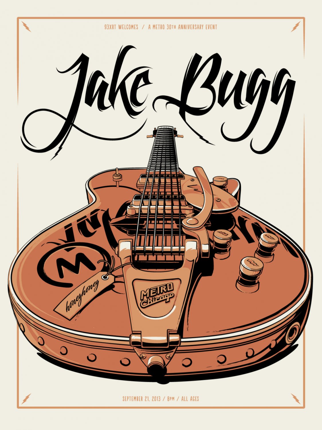 Jake Bugg Metro Chicago Tour Concert 13"x19" (32cm/49cm) Polyester Fabric Poster