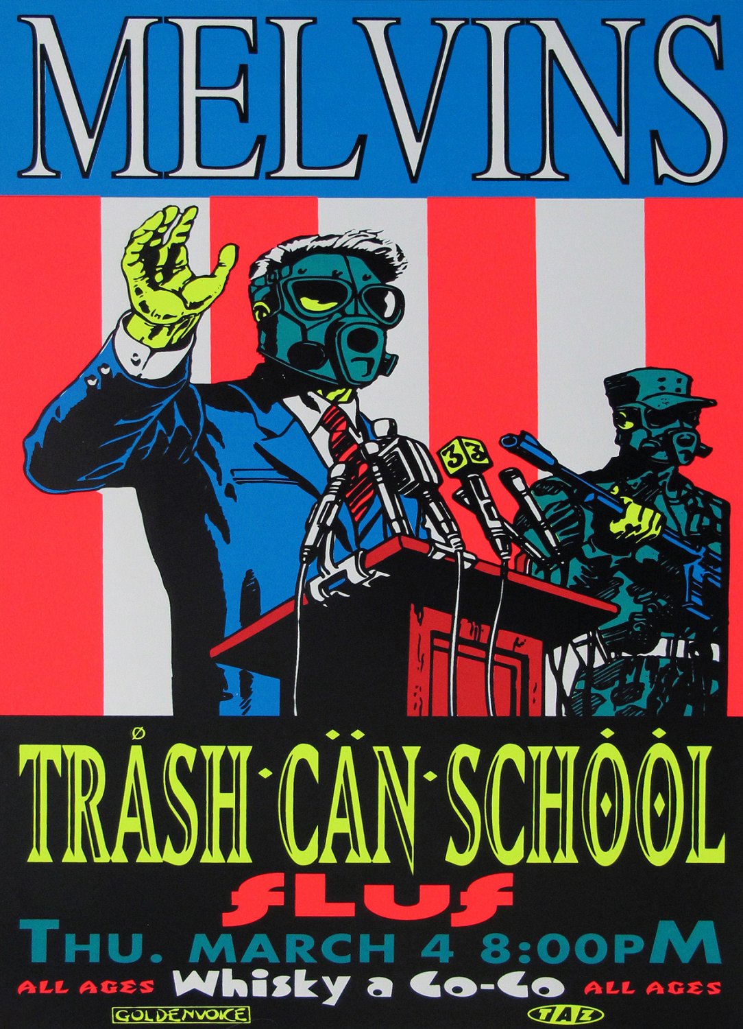 Melvins Trash Can School 13"x19" (32cm/49cm) Polyester Fabric Poster
