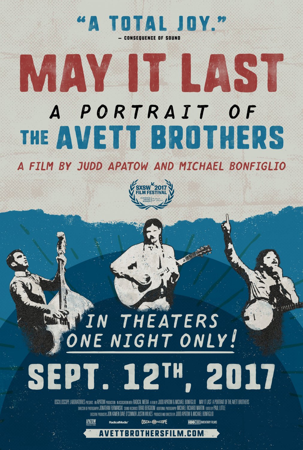 The Avett Brothers May it Last 13"x19" (32cm/49cm) Polyester Fabric Poster