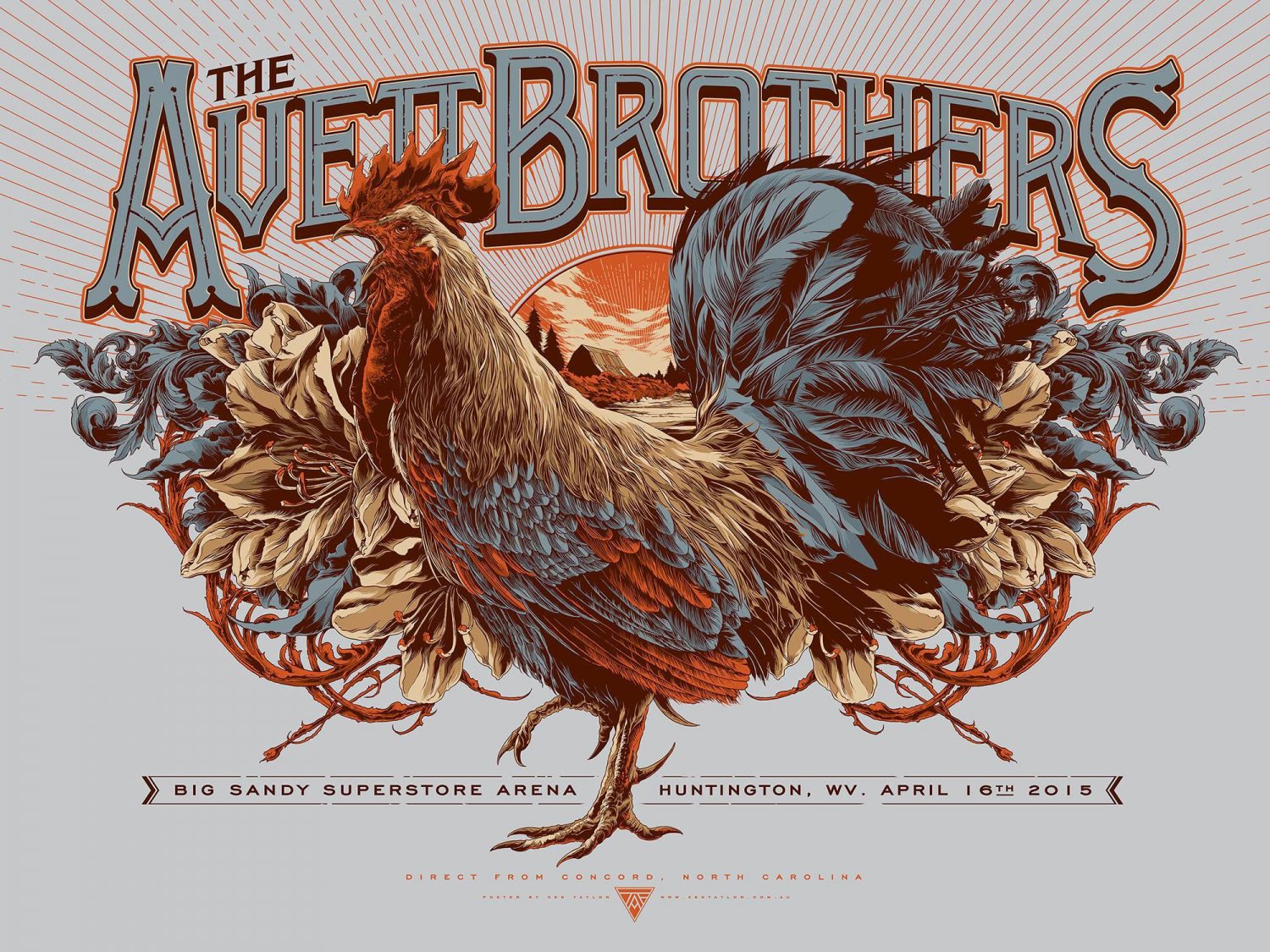 The Avett Brothers Big Sandy Superstore Arena Concert 18"x28" (45cm/70cm) Canvas Print