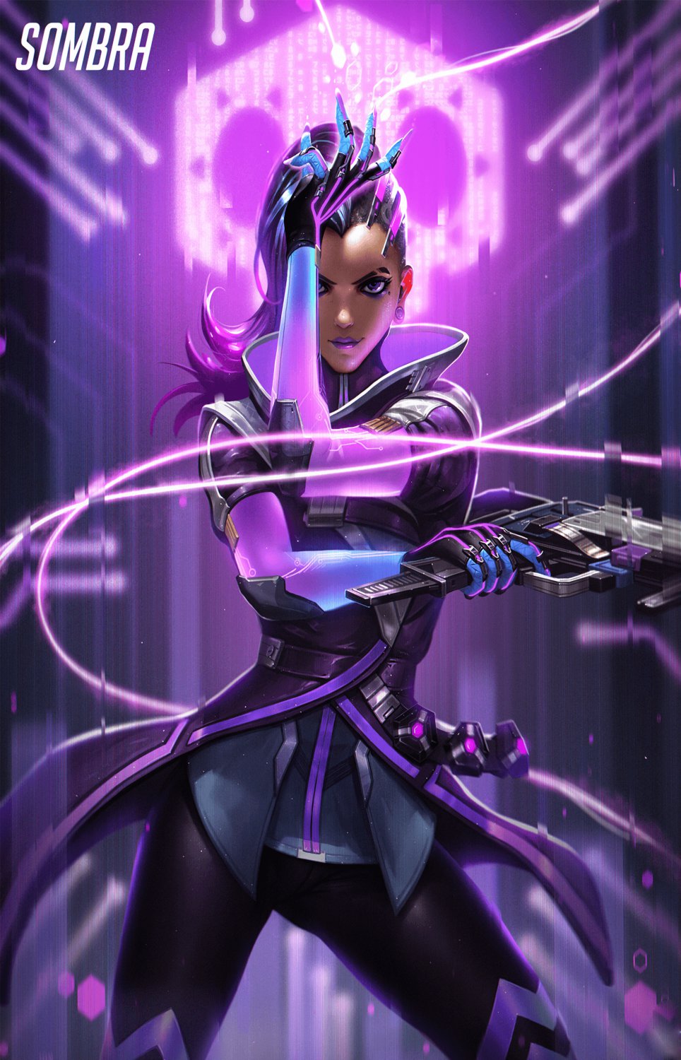 Overwatch Sombra 13"x19" (32cm/49cm) Polyester Fabric Poster