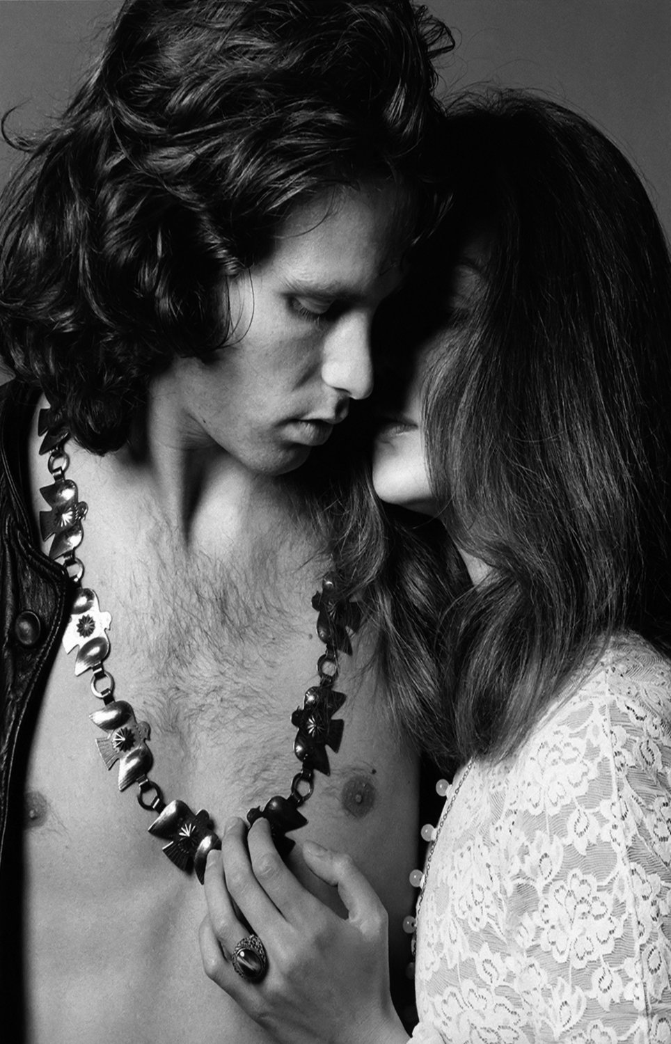 Jim Morrison and Pamela Courson 13"x19" (32cm/49cm) Polyester Fabric Poster