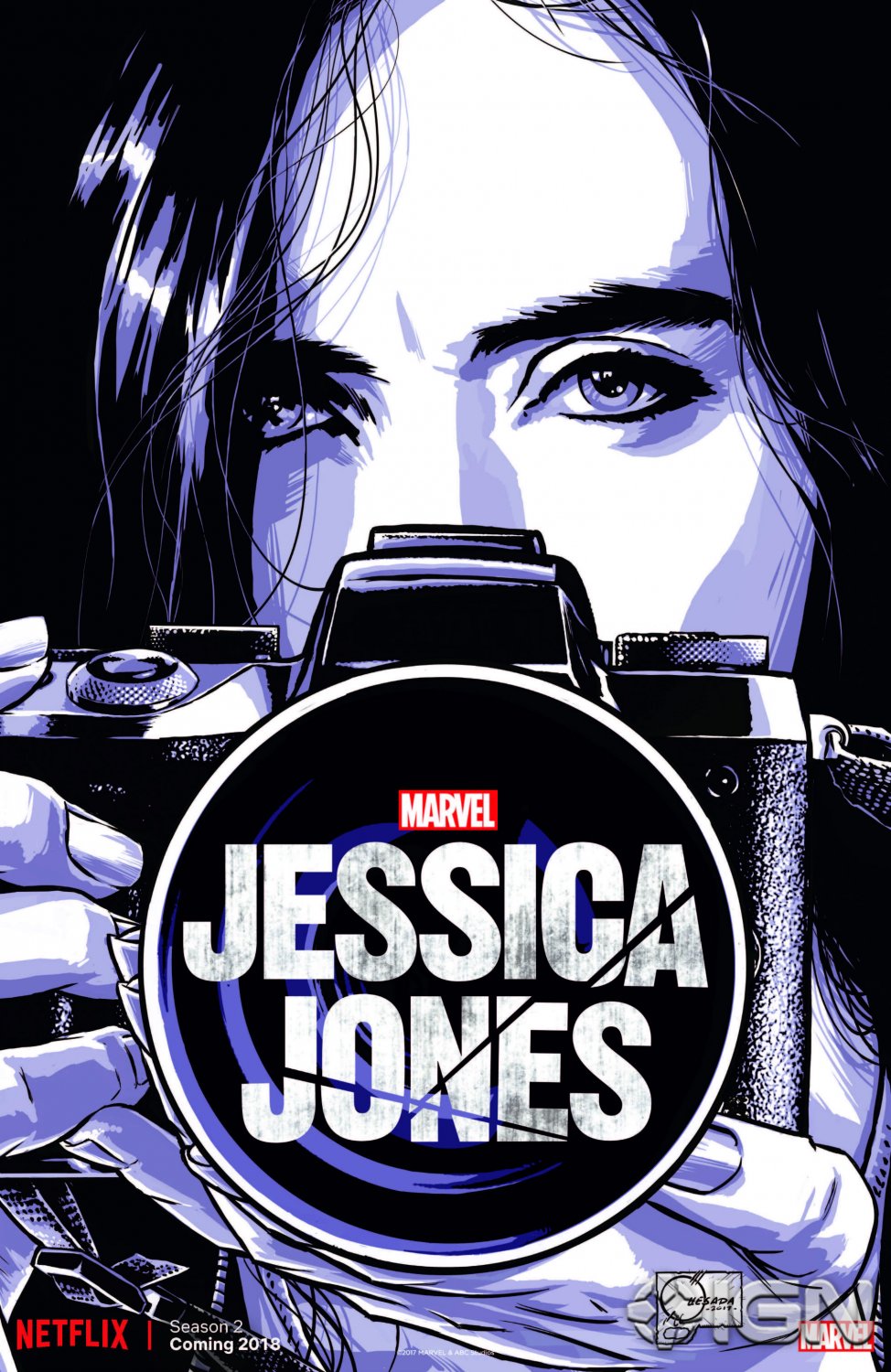 Jessica Jones Marvel  13"x19" (32cm/49cm) Polyester Fabric Poster