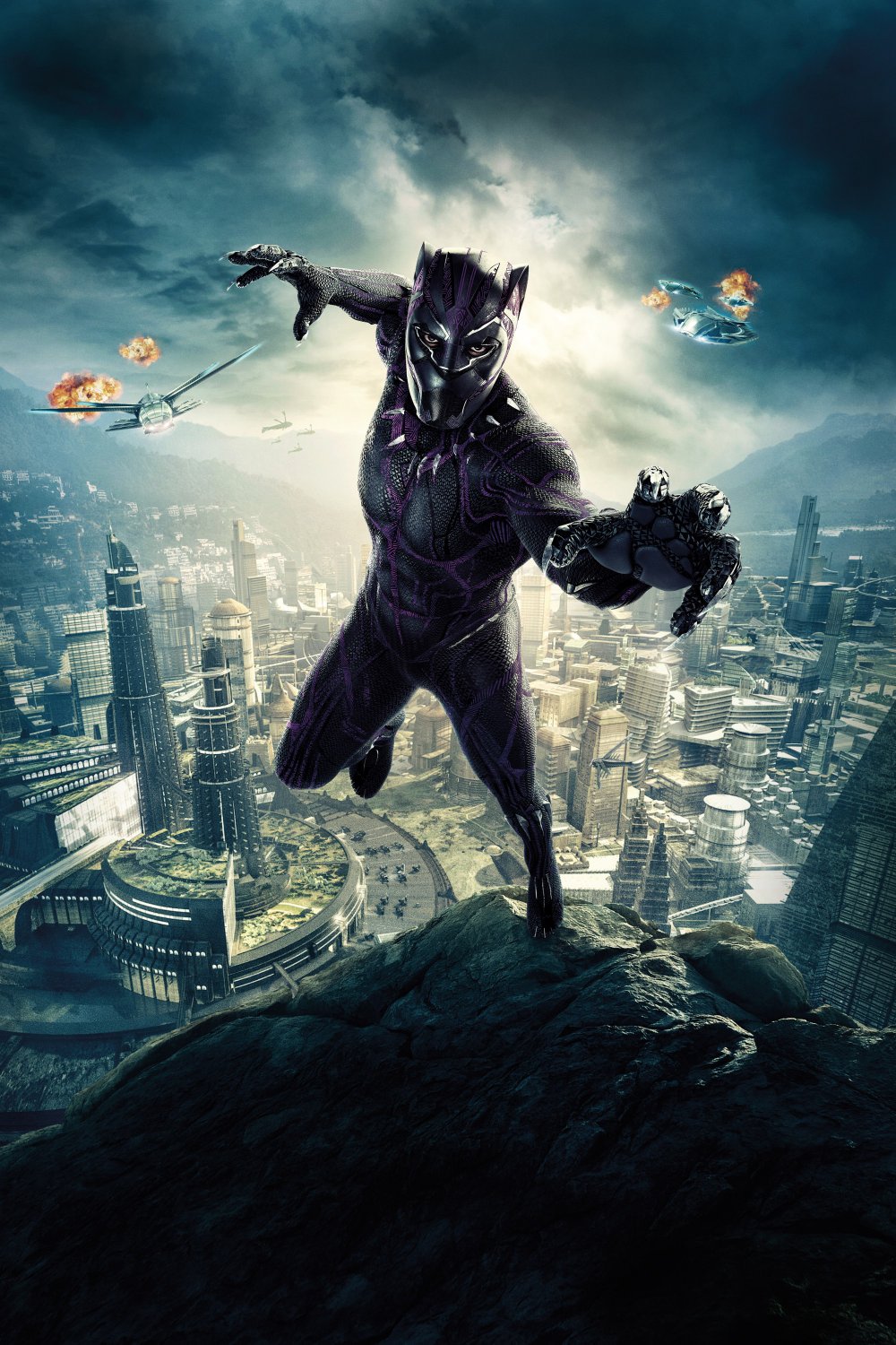 Black Panther 2018 Movie 13"x19" (32cm/49cm) Polyester Fabric Poster