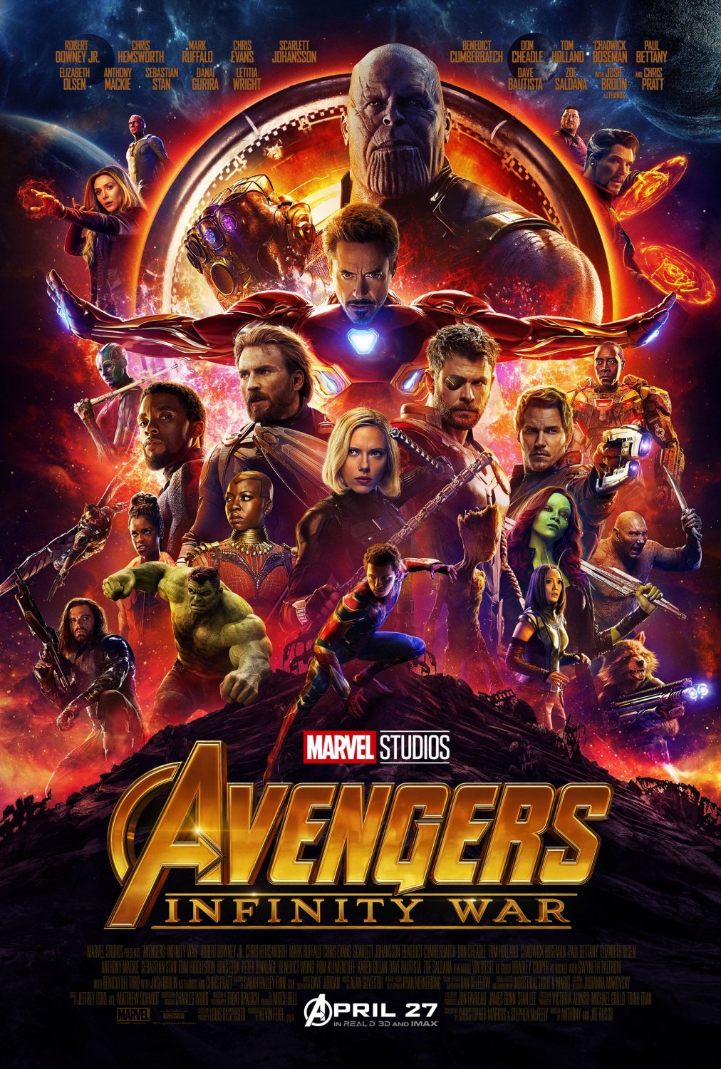 Avengers Infinity War Movie 2018  13"x19" (32cm/49cm) Polyester Fabric Poster