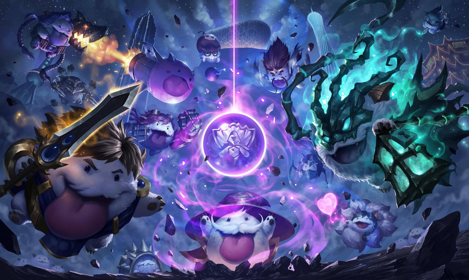 League of Legends Champions Poros 13"x19" (32cm/49cm) Polyester Fabric Poster