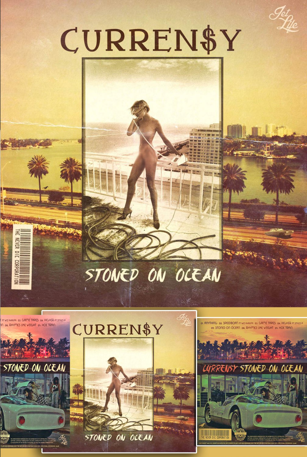 Curren$y Stoned on Ocean 18"x28" (45cm/70cm) Poster