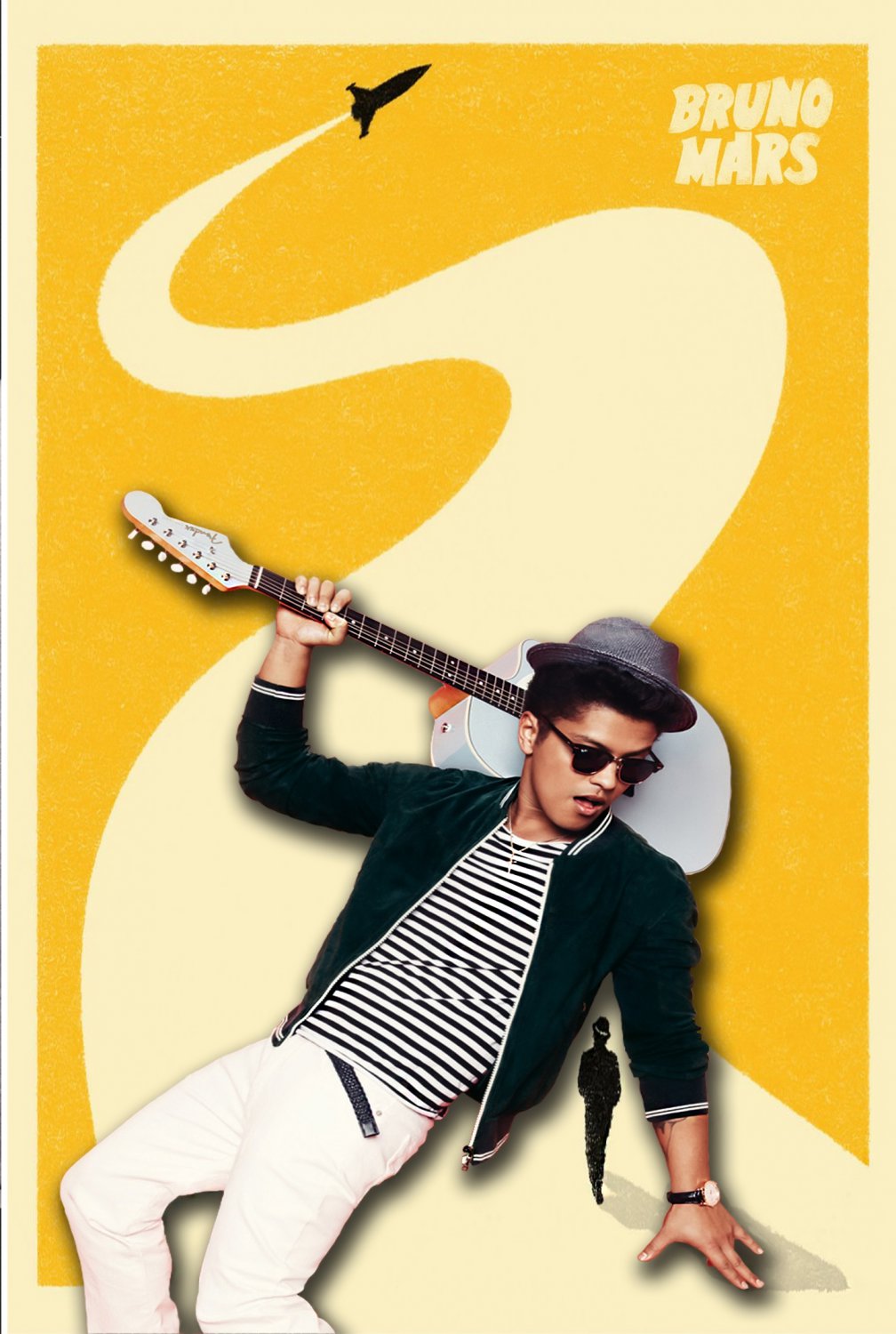 Bruno Mars 13"x19" (32cm/49cm) Polyester Fabric Poster