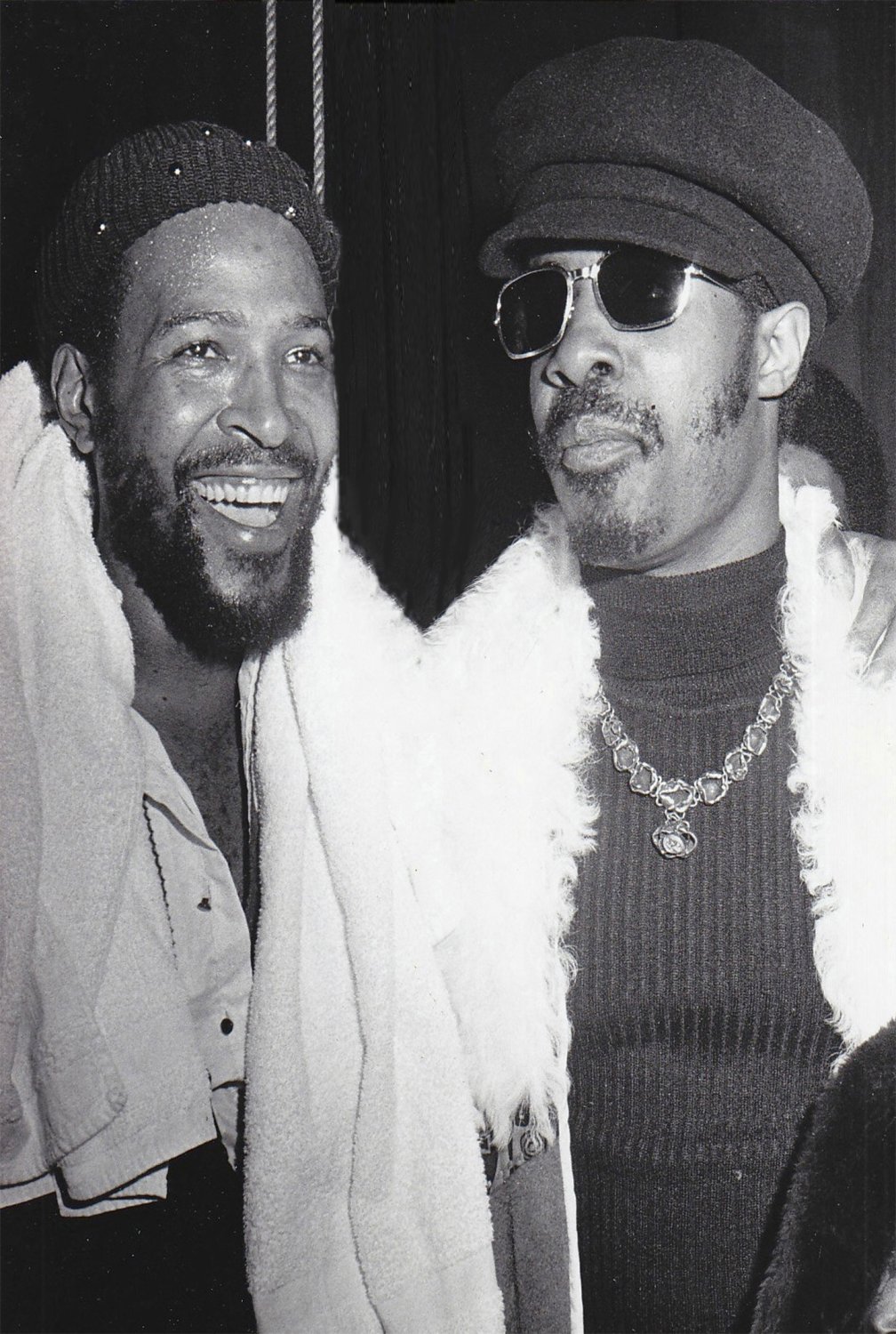 Stevie Wonder Marvin Gaye 13"x19" (32cm/49cm) Polyester Fabric Poster
