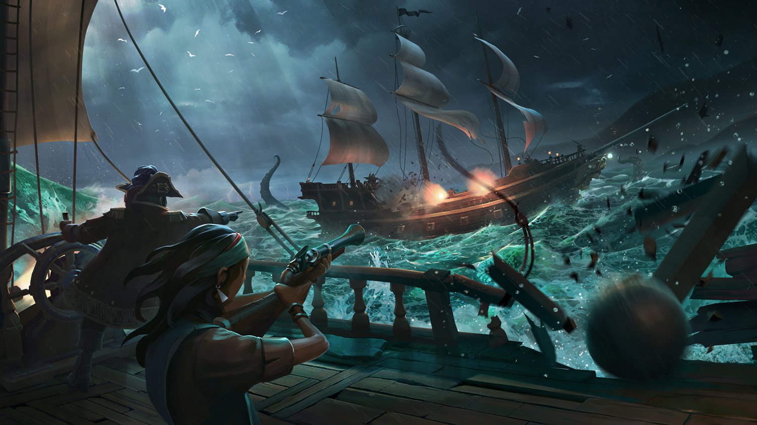 Sea of Thieves Game 13"x19" (32cm/49cm) Polyester Fabric Poster