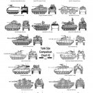Tank Size Comparison Infographic Chart 13"x19" (32cm/49cm) Polyester Fabric Poster