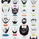 Beards of Silicon Valley Infographic Chart 18"x28" (45cm/70cm) Poster