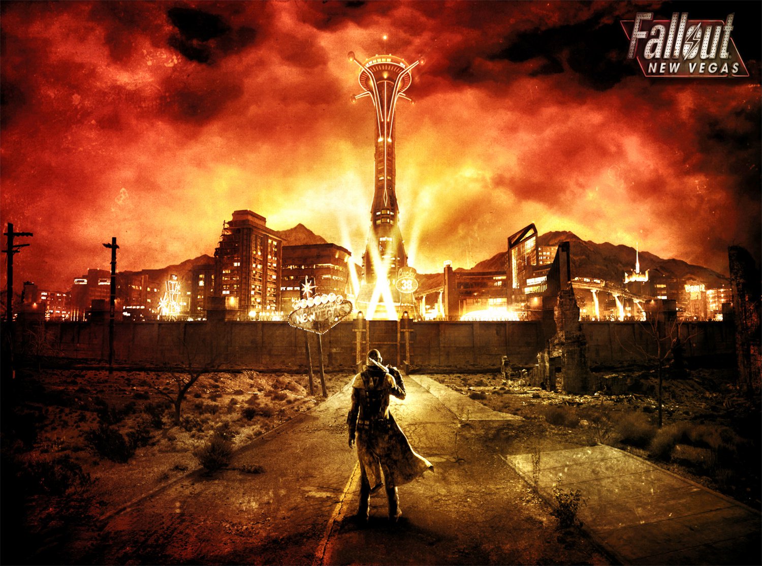 Fallout New Vegas  13"x19" (32cm/49cm) Polyester Fabric Poster