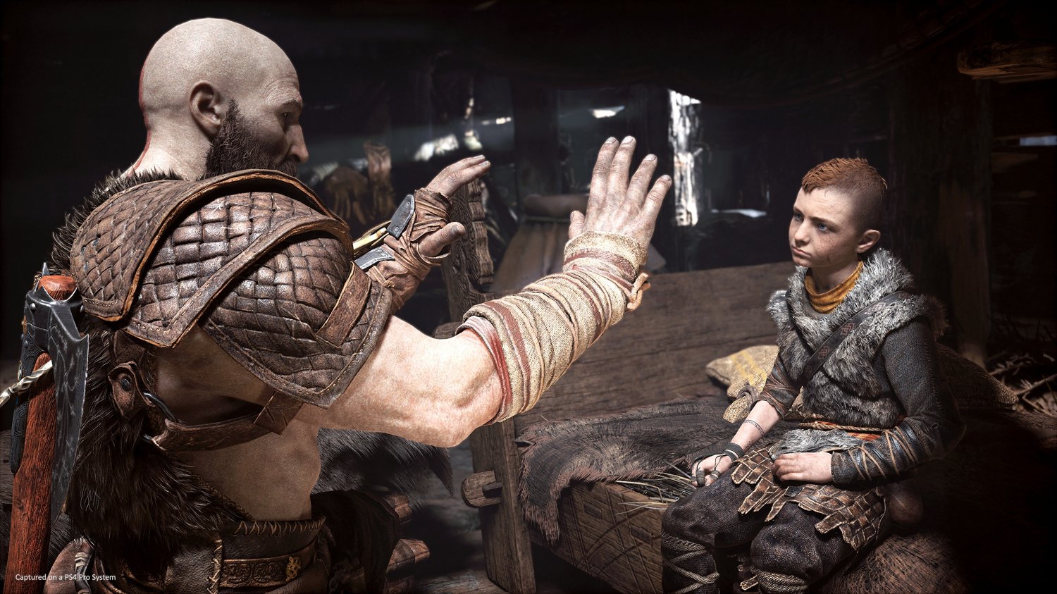God of War 2018 Kratos and Atreus 13"x19" (32cm/49cm) Polyester Fabric Poster