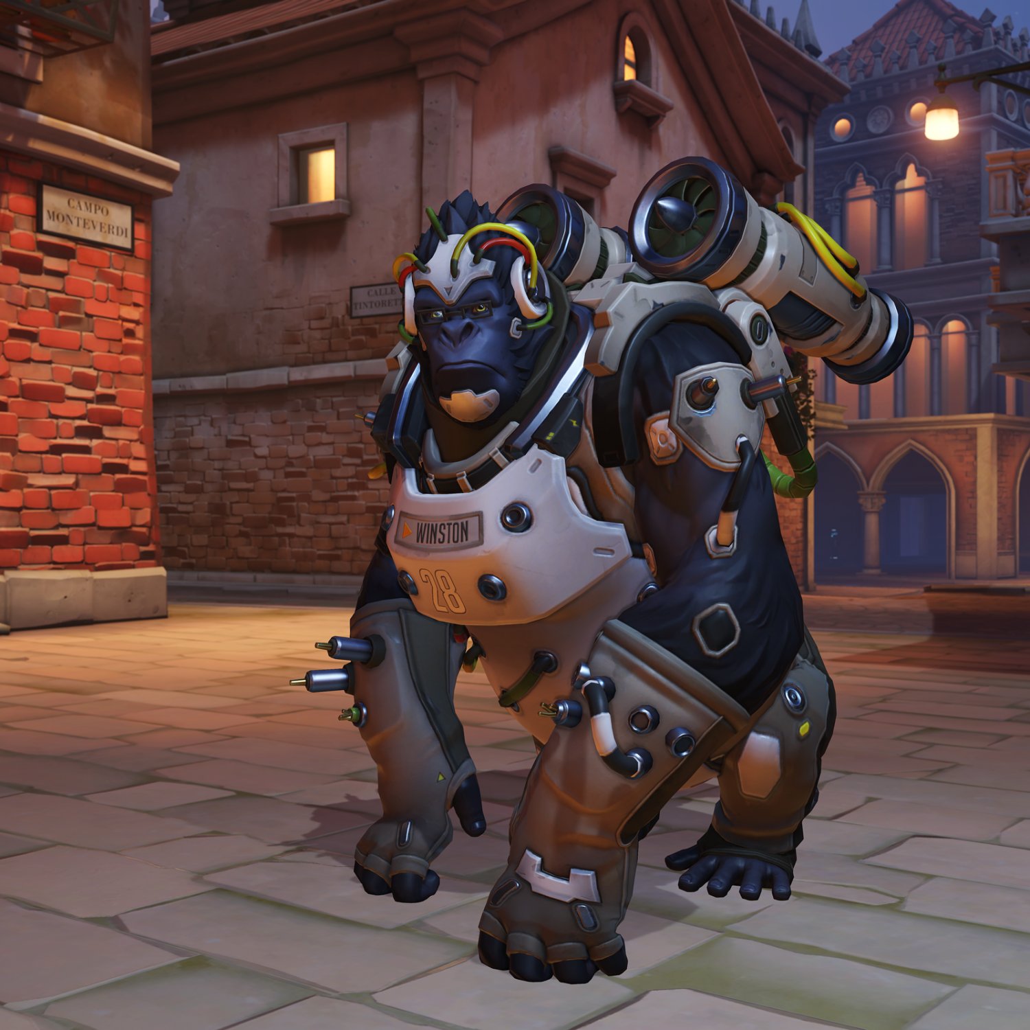 Overwatch Retribution Winston Specimen 28 18"x28" (45cm/70cm) Canvas Print