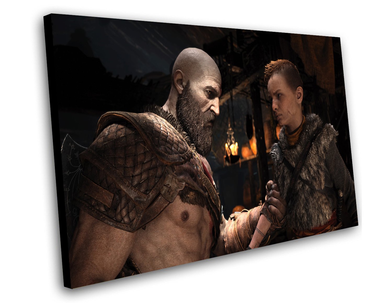 God of War 2018 Kratos and Atreus 12"x16" (30cm/40cm) Canvas Print