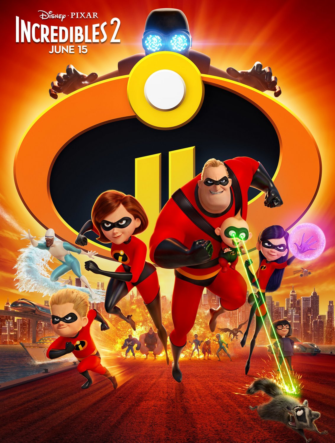 Incredibles 2 Movie 2018  13"x19" (32cm/49cm) Polyester Fabric Poster