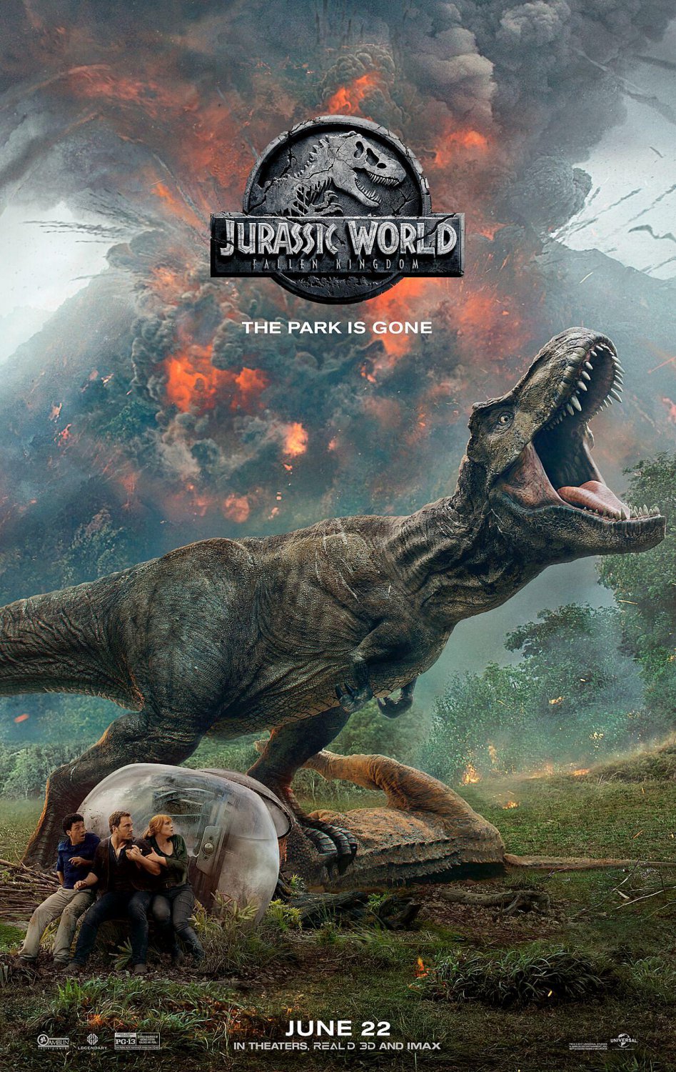 Jurassic World Fallen Kingdom 13"x19" (32cm/49cm) Polyester Fabric Poster