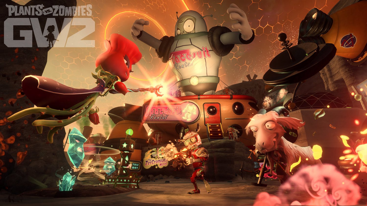 Plants vs Zombies Garden Warfare 2 13"x19" (32cm/49cm) Polyester Fabric Poster