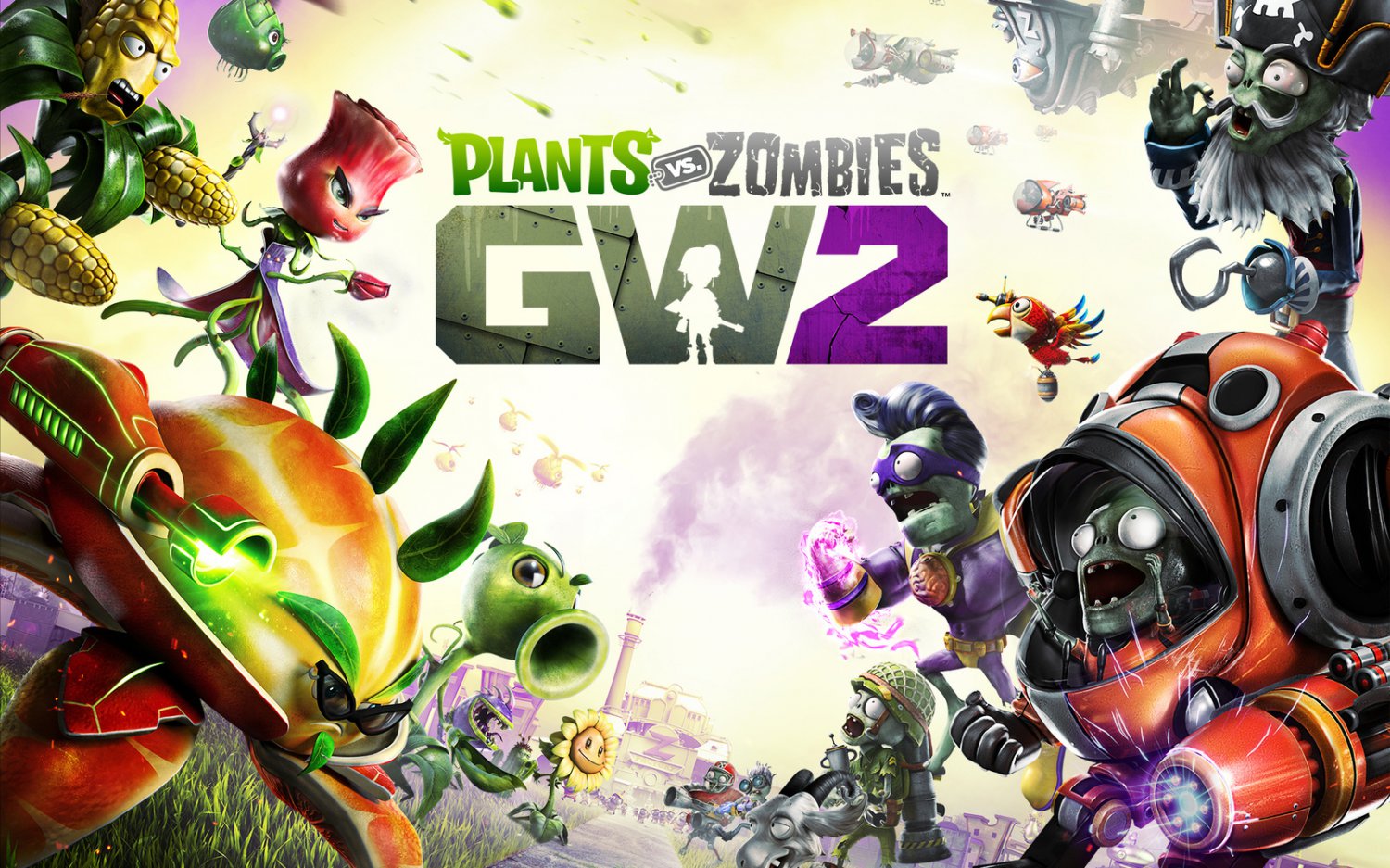 Plants vs Zombies Garden Warfare 2 13"x19" (32cm/49cm) Polyester Fabric Poster