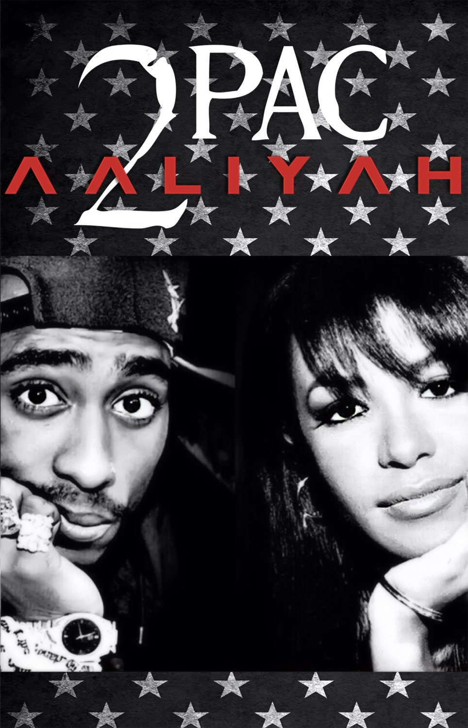 Tupac Shakur Aaliyah 13"x19" (32cm/49cm) Polyester Fabric Poster