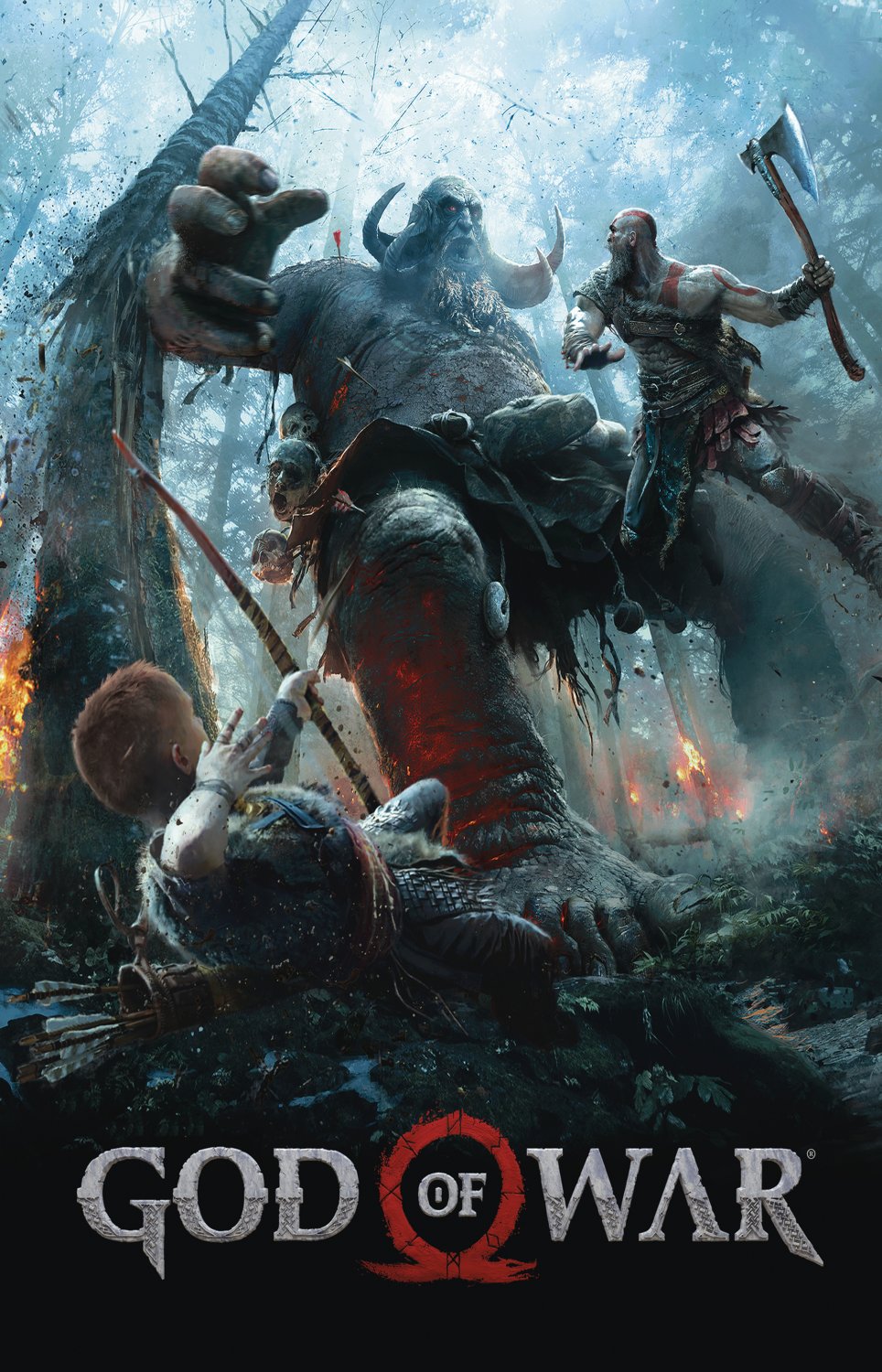 God of War Kratos and Atreus  13"x19" (32cm/49cm) Polyester Fabric Poster