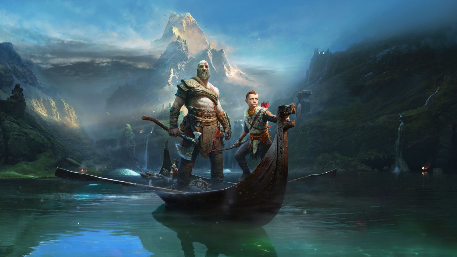 God of War Kratos and Atreus 18"x28" (45cm/70cm) Canvas Print