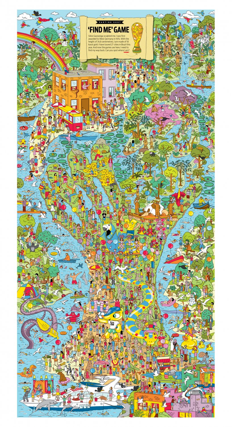 Find me Game Soccer Cup 13"x19" (32cm/49cm) Polyester Fabric Poster